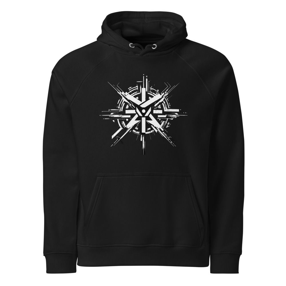 2KD Data Chip Unisex Eco Raglan Hoodie