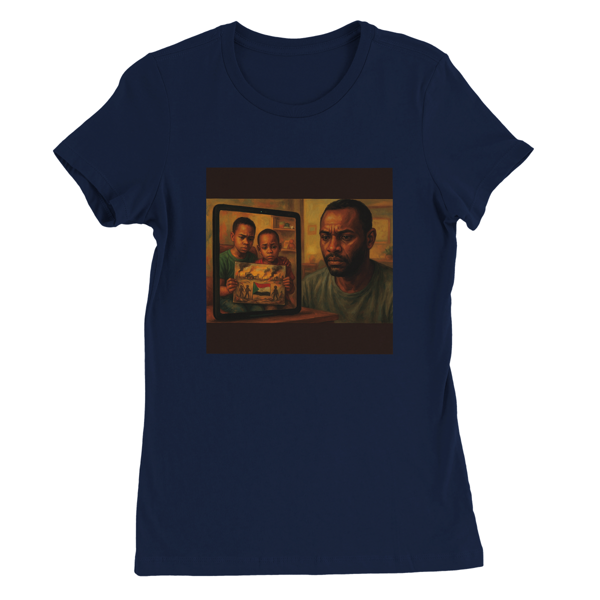 عبر الشاشة الباهتة - Women’s Cut T-Shirt