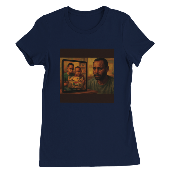 عبر الشاشة الباهتة - Women’s Cut T-Shirt