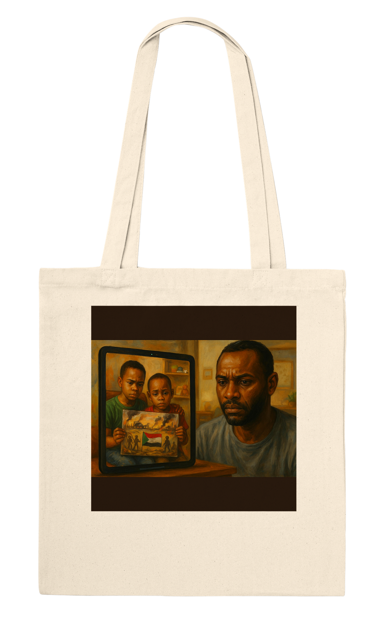 عبر الشاشة الباهتة - Tote bag