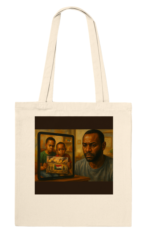 عبر الشاشة الباهتة - Tote bag