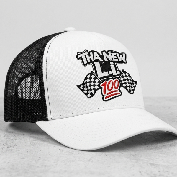 Tha New LI Trucker cap (Black and White)