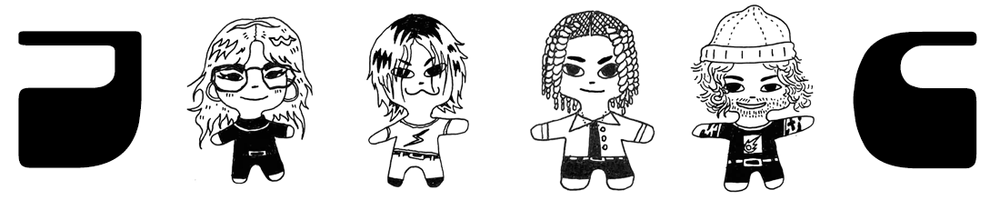 Jewelry Company Band Character Drawings by Ezra Ouellette