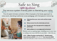 Safe to Sing (10 Week Group Container ) 6.15pm - 7.45pm Tuesday Evenings 