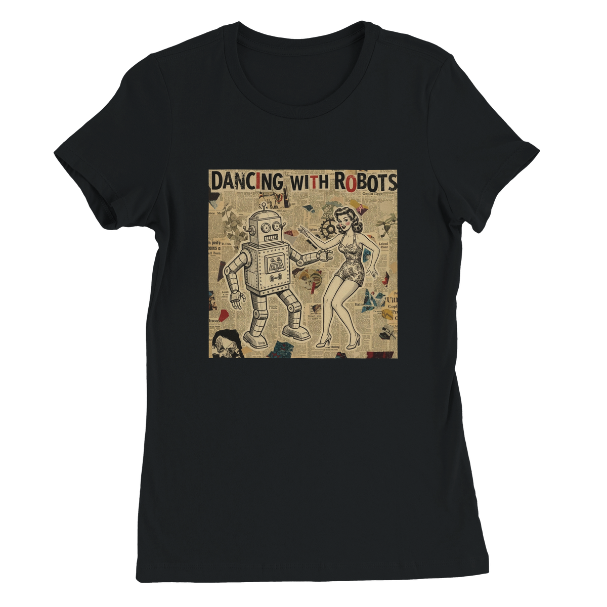 Dancing with Robots - Women’s Cut T-Shirt