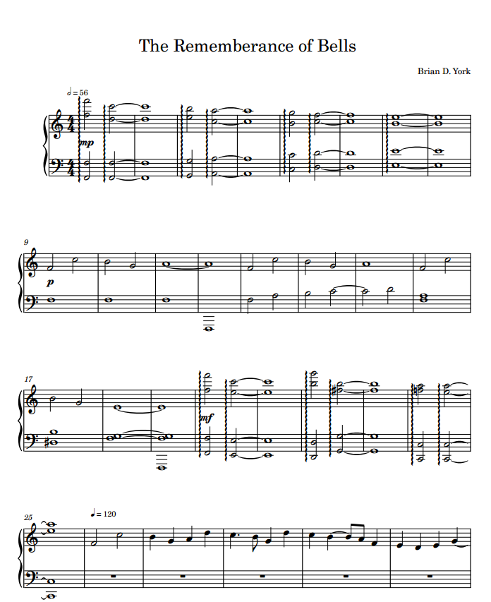 Rememberance of Bells (solo piano)