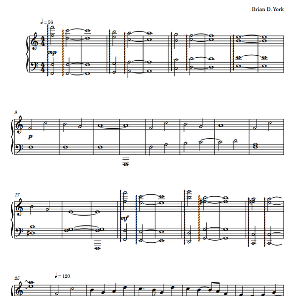 Rememberance of Bells (solo piano)