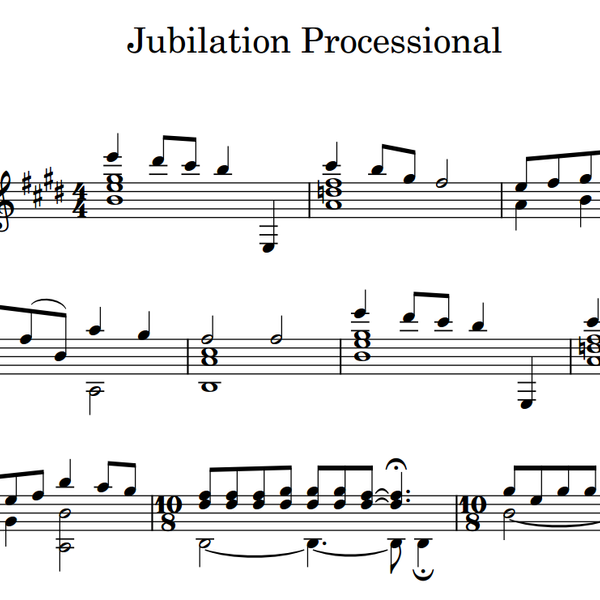 Jubilation Processional (solo guitar)