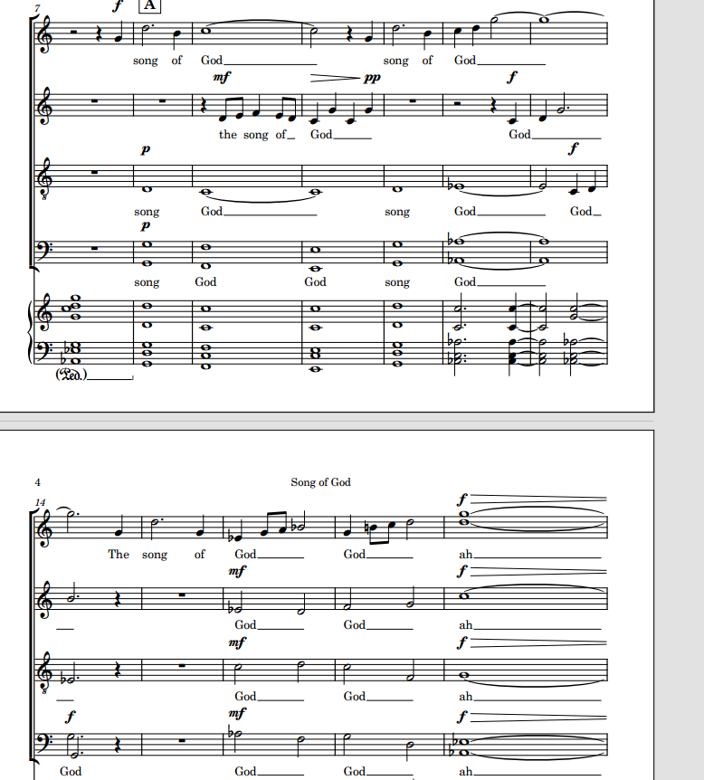 Song of God (SATB w/ piano)