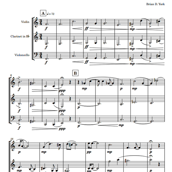 Passacaglia (violin, clarinet, cello)