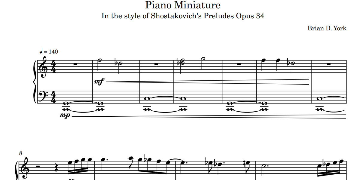 Piano Miniature