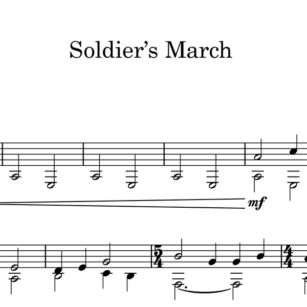 Soldier's March (solo guitar)