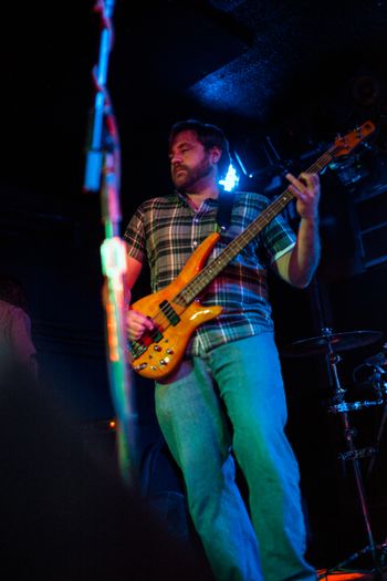 Steve Clark playing bass with Simply Subtle at The Rock & Roll Hotel in Washington, DC - 2016
