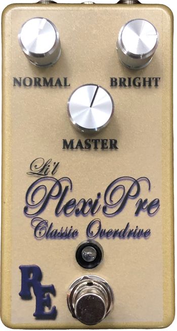 Li'l PlexiPre

The Li'l PlexiPre replicates the iconic overdrive and distortion characteristics of an early Marshall® Plexi™ amplifier through its sophisticated 5-stage, JFET-driven preamp circuit. A key feature of this pedal is its versatility, allowing users the choice to either jumper the two channels for a blended, rich tone or utilize them independently, offering a broad spectrum of sonic possibilities. Volume, Normal Gain and Bright Gain controls are all you need.
