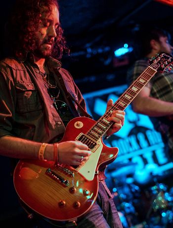 Chris Ingham playing guitar with Simply Subtle at The Rock & Roll Hotel in Washington, DC - 2016
