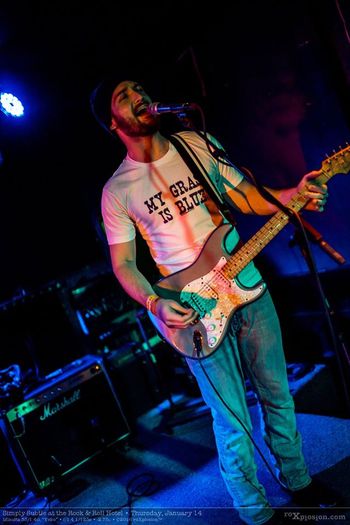 James Kirby playing guitar & singing with Simply Subtle at The Rock & Roll Hotel in Washington, DC - 2016
