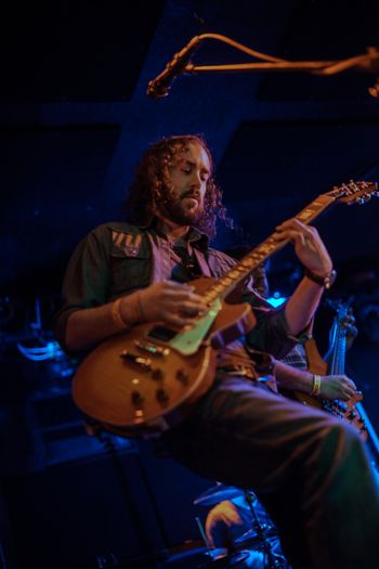 Chris Ingham playing guitar with Simply Subtle at The Rock & Roll Hotel in Washington, DC - 2016
