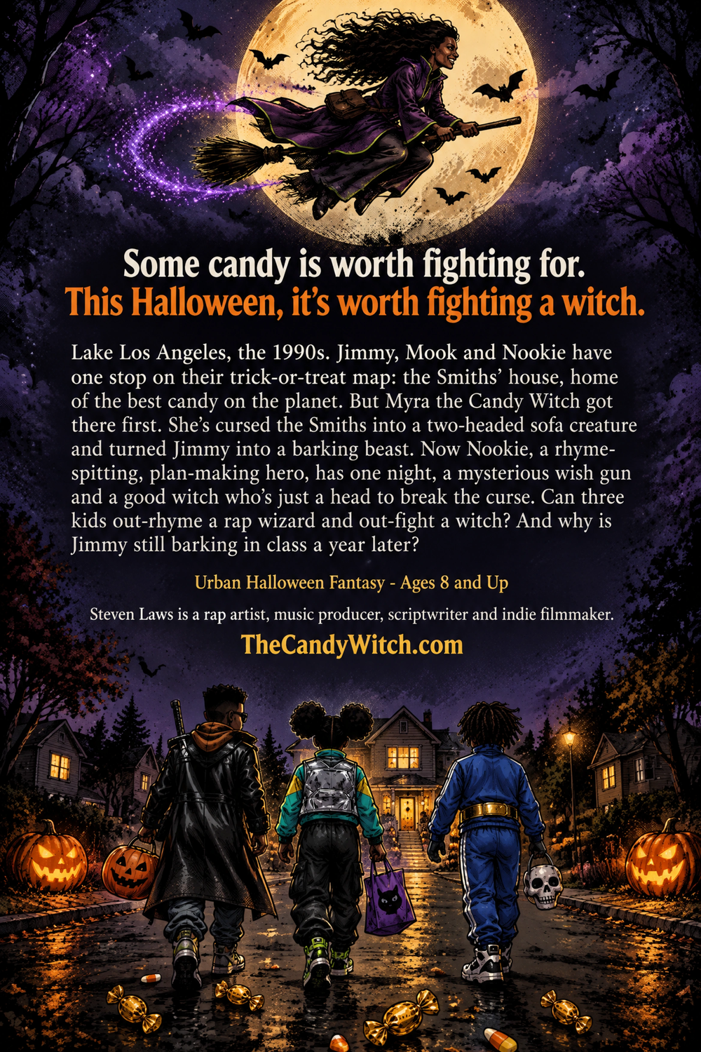 The Candy Witch by Steven Laws (Back Book Cover)