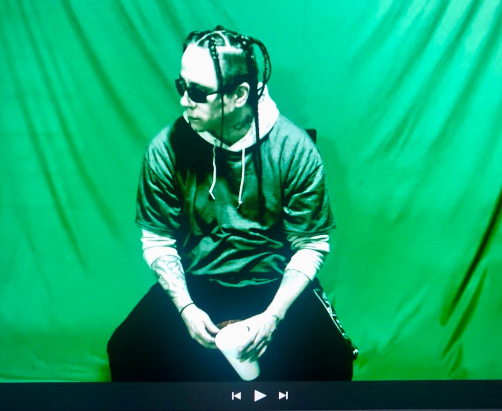 Green screen for Peep The Sound video shoot