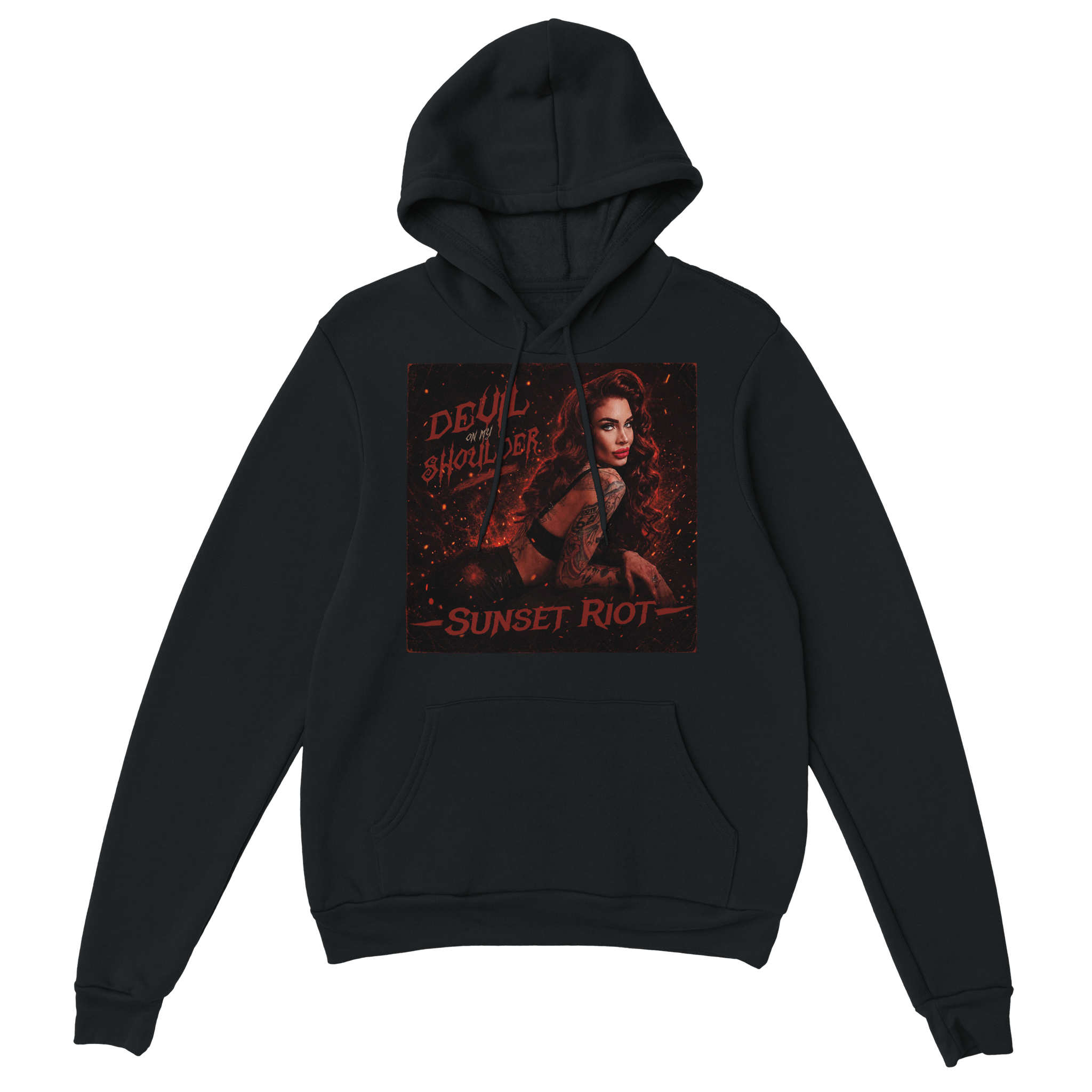 Devil On My Shoulder - Classic Unisex Pullover Hoodie