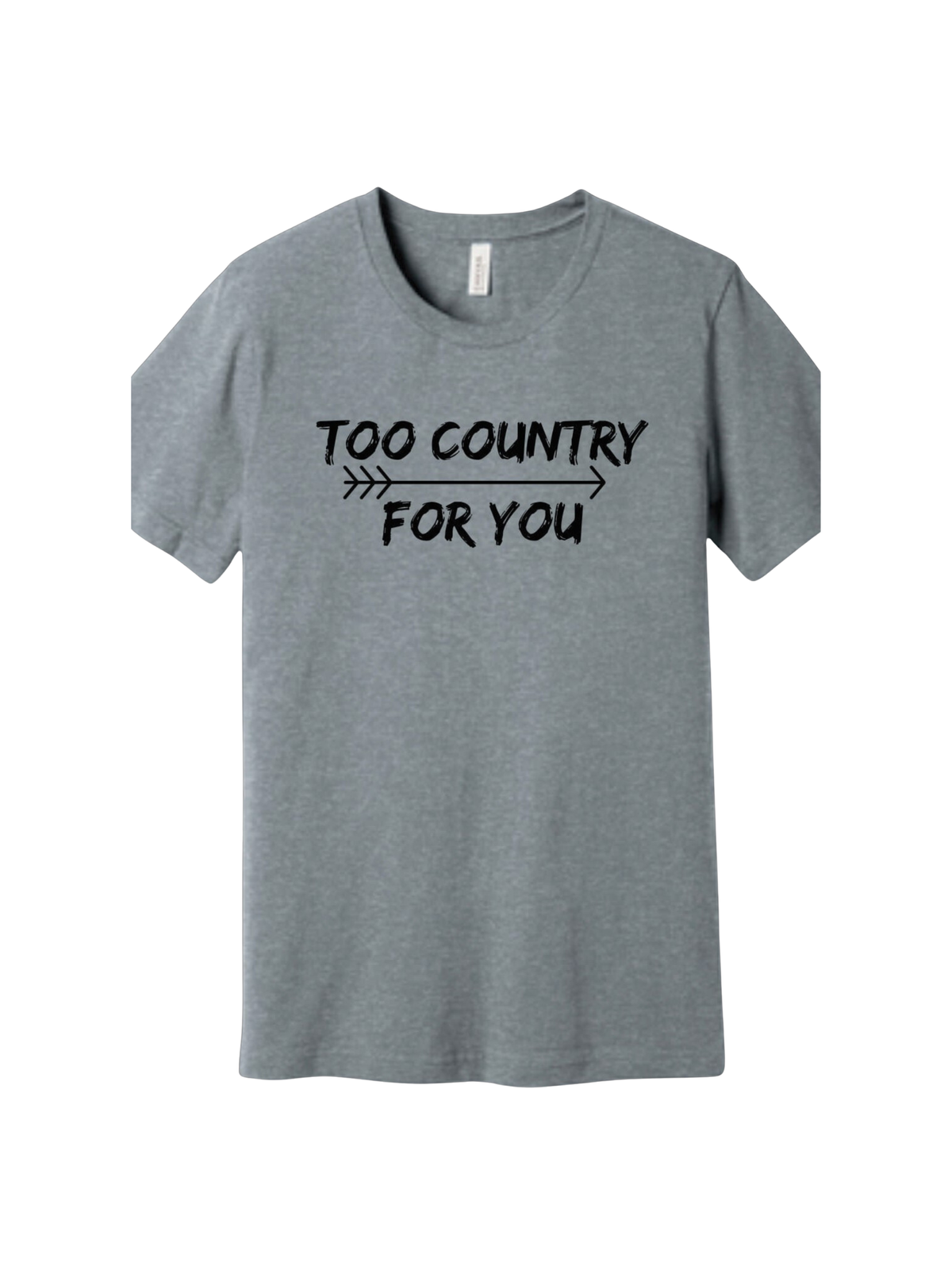 Too Country For You T- Shirt Grey/Purple