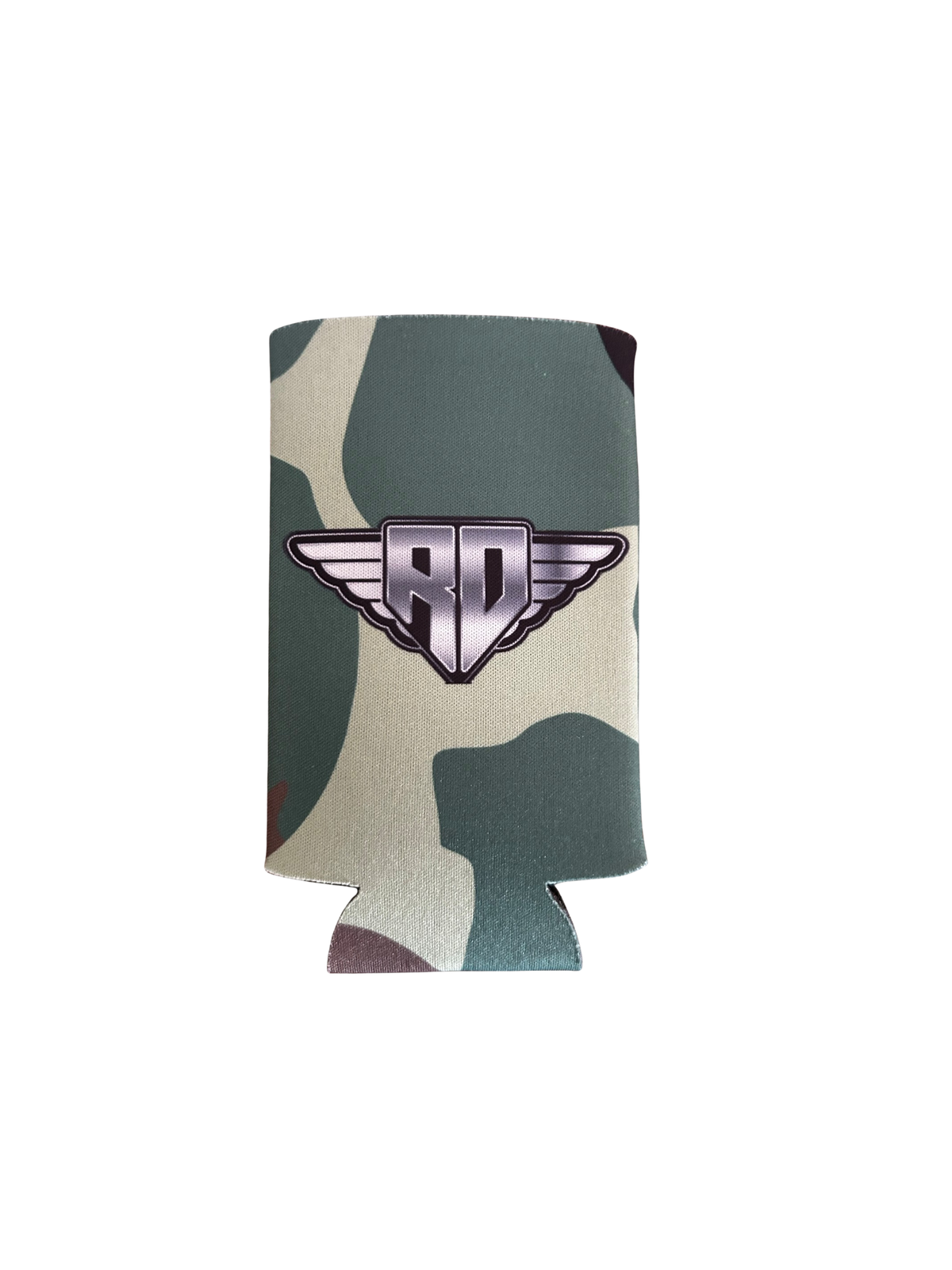 RD Tall Skinny Green Camo Koozie