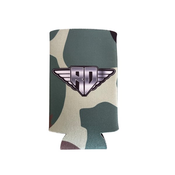 RD Tall Skinny Green Camo Koozie