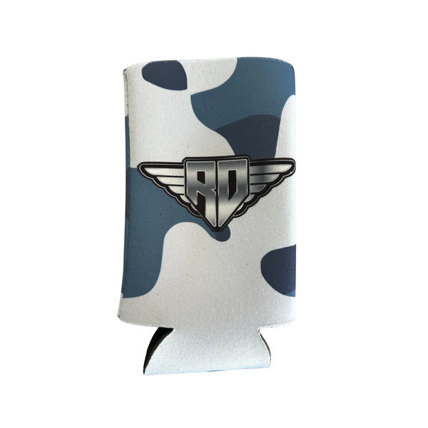 RD Tall Skinny Grey Camo Koozie