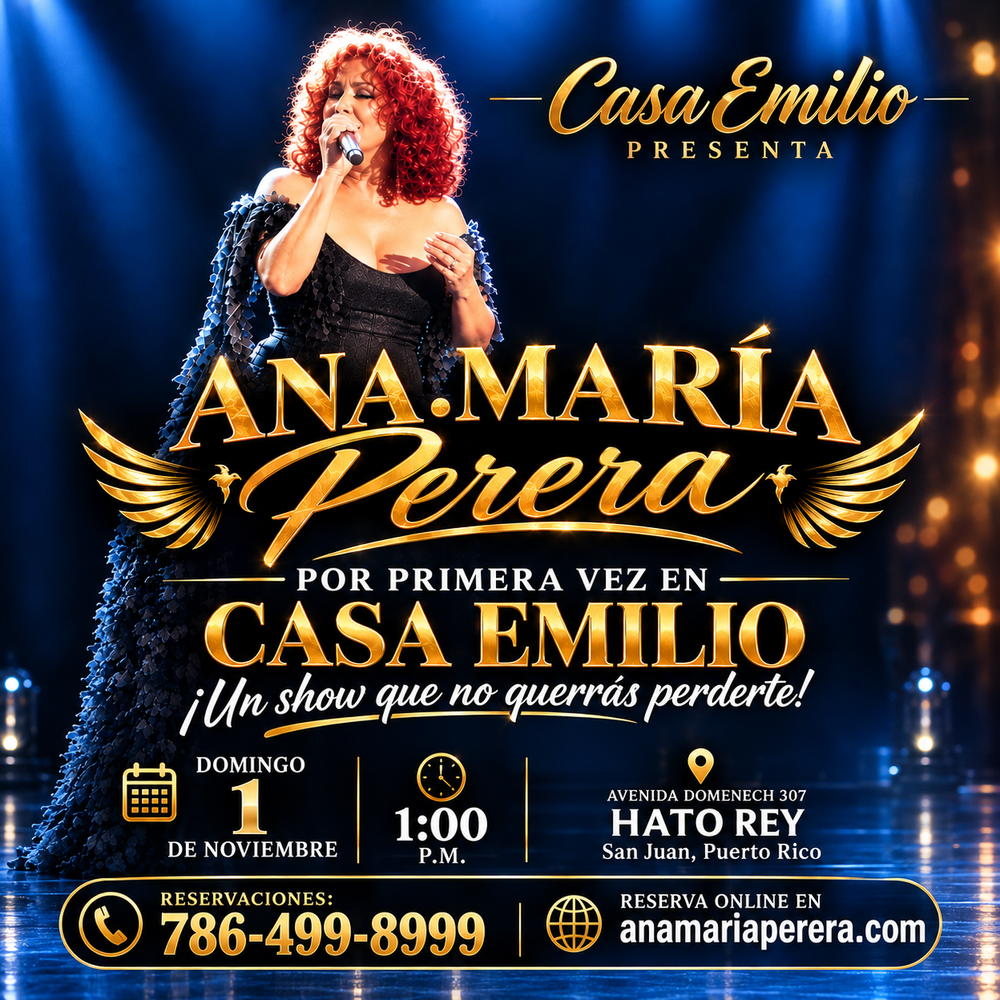 Ana María Perera en Puerto Rico. Por primera vez en casa Emilio. Concierto / Bohemia
