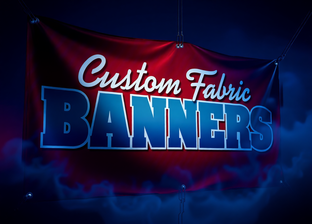 CUSTOM FABRIC BANNER - 4 x 8 foot - FREE DESIGN - FREE SHIPPING!