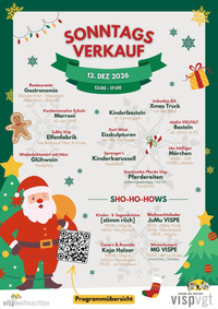 Weihnachtlicher Sonntagsverkauf in Visp