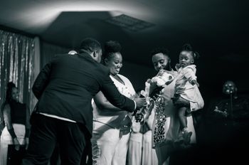 Bj'orn Pierre with his wife and daughter at Mirror Man 2: The Concert
