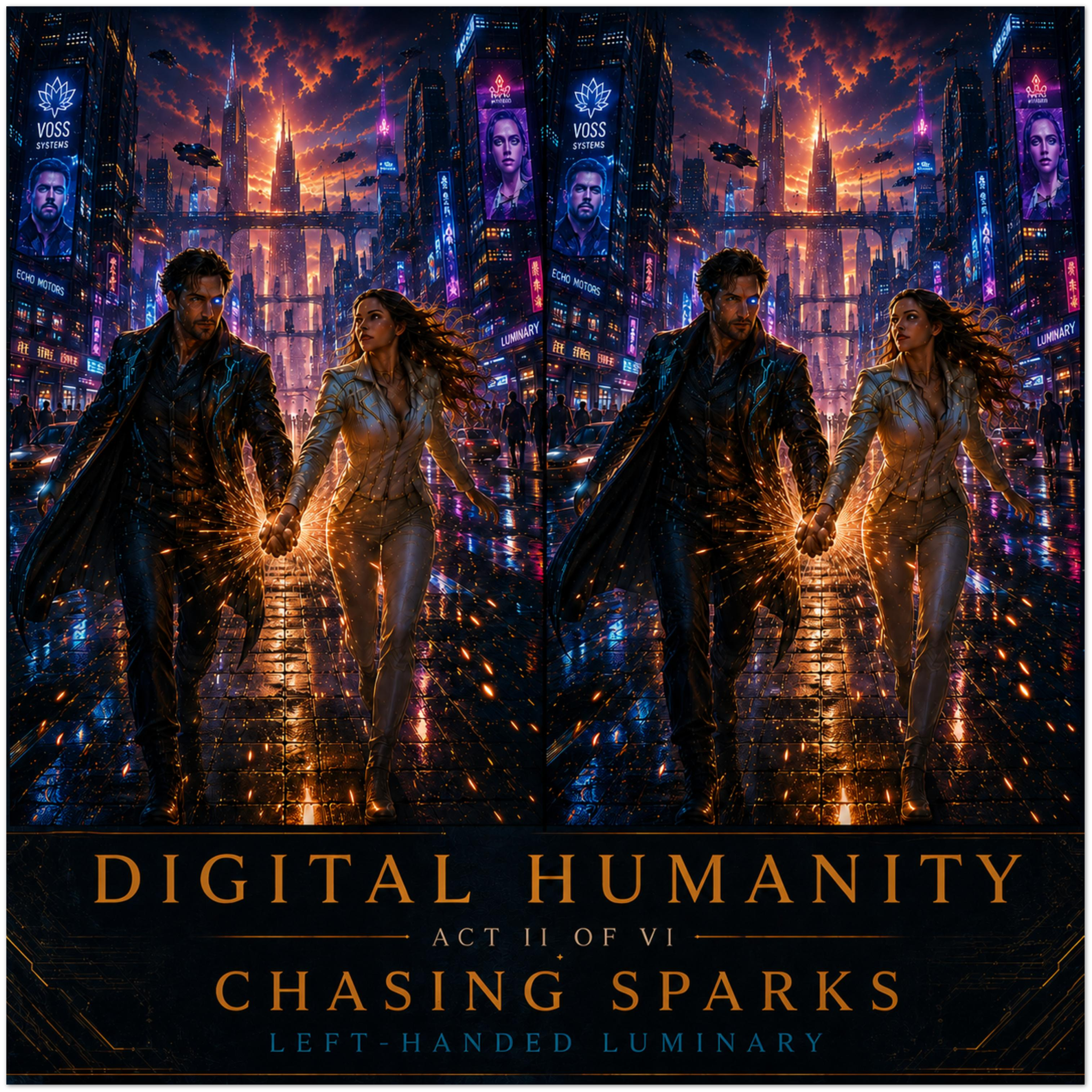 Digital Humanity: Act II: Chasing Sparks - Fine Art Poster