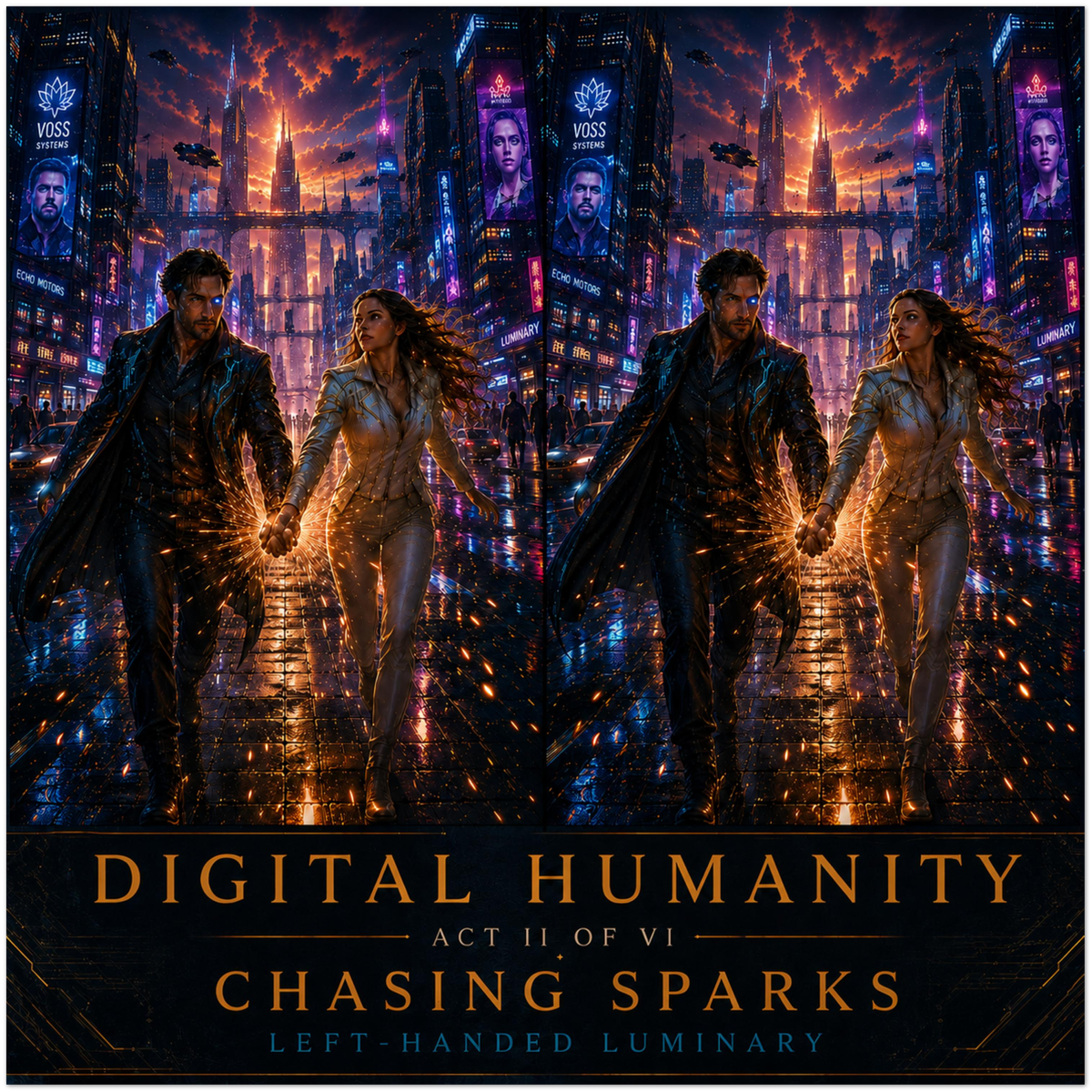 Digital Humanity: Act II: Chasing Sparks - Fine Art Poster