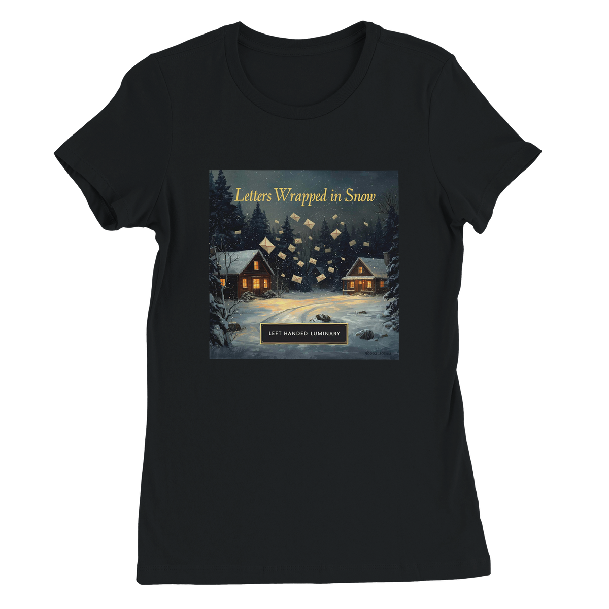 Letters Wrapped in Snow - Women’s Cut T-Shirt