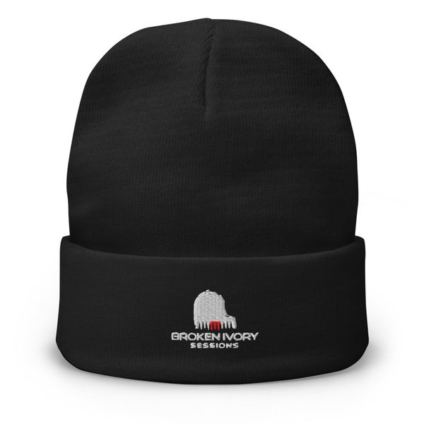 Broken Ivory 3D Embroidered Beanie