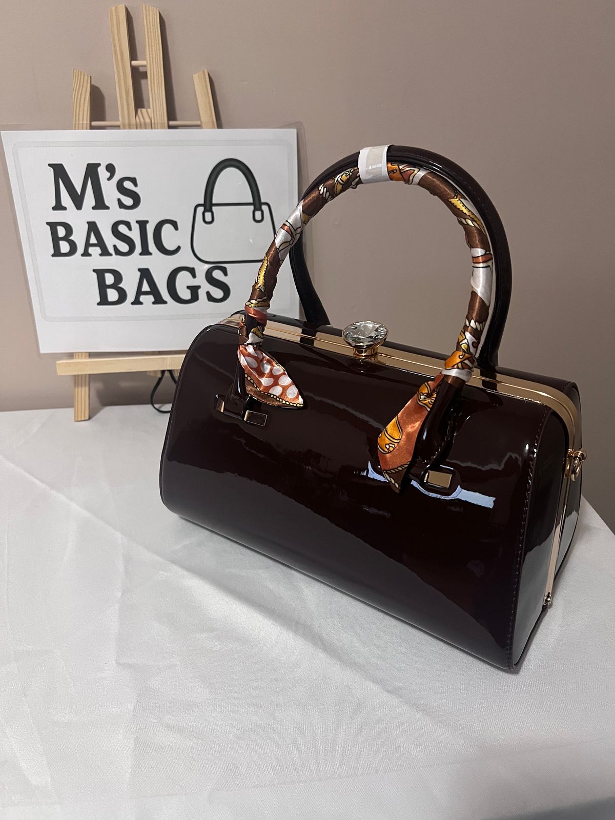Brown Patent Leather 