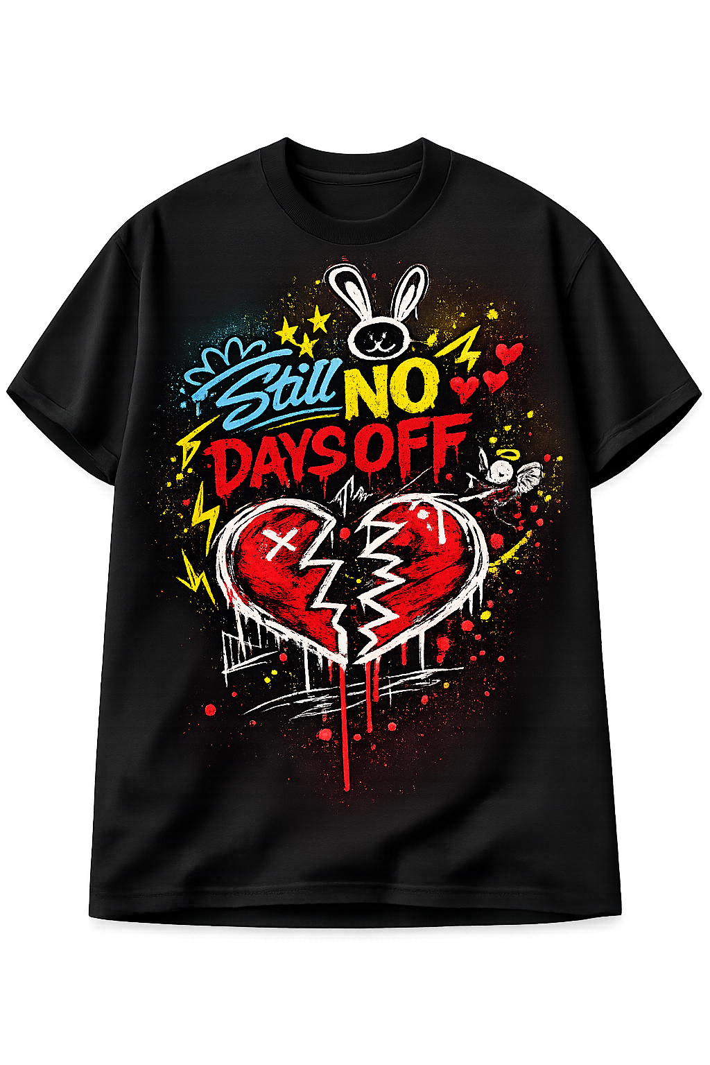 “No Days Off: Broken Heart Hustle Tee”