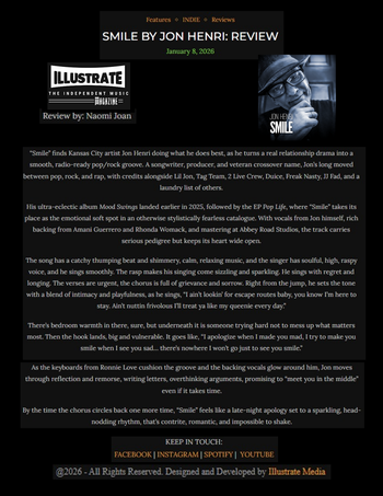 Jon Henri - Smile review from Illustrate Magazine
