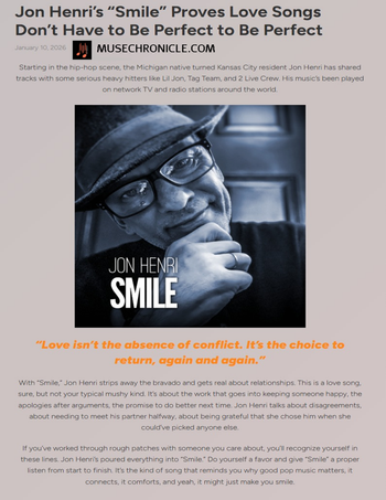 Jon Henri - Smile review from musicchronicle.com
