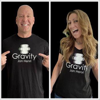 Jon Henri Gravity promotional shirts
