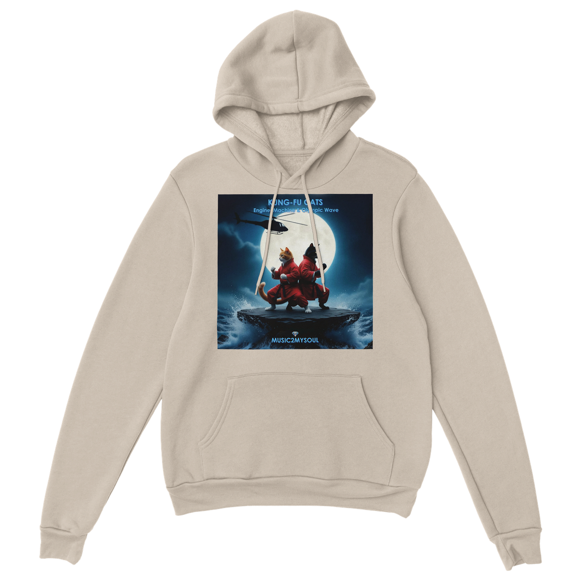 KUNG-FU CATS Engine, Machine & Olympic Wave - Classic Unisex Pullover Hoodie