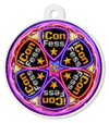 Neon Lotus Keychain