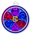 Neon Lotus Bling Keychain