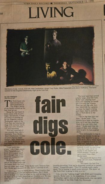 Paper write up of cole. York PA.

