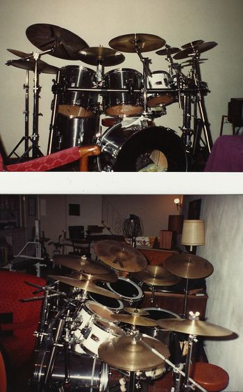 Tama drum kit with add ons, circa 1992.
