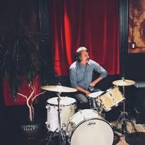 Bobby Gentil video shoot with dad's drums. Columbia PA.
