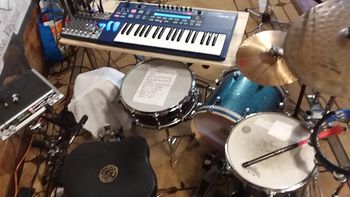 Set up for shows backing Megan Donley in Roanoke, VA.
