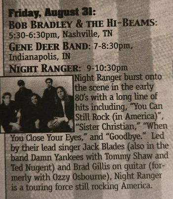 Ad for Bob Bradley show. Indianapolis IN.

