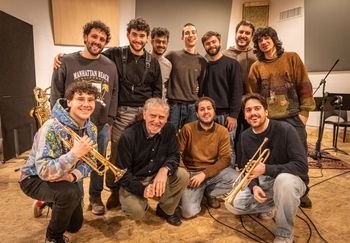 Young Lions Orchestra recording session with Javier Girotto
